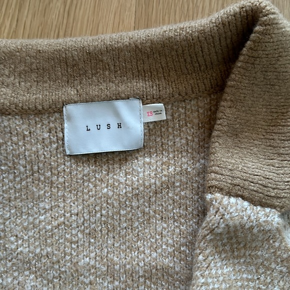 NEW Vici Woodrow Pocketed Checkered Knit Coatigan - Taupe - Picture 9 of 10